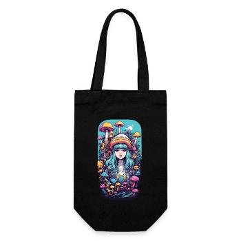 Festival Fantasy Psychédélique Goa Champignon Fille - Sac à bouteille - noir - Devant