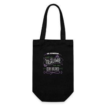 Bloodhound Terrier Love Dog Lover Poodle Dog - Gift Bag for Bottles - black - Front
