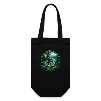 Radfahren auf Kleeblättern Saint Patrick's Day 24 - Geschenkbeutel für Flaschen - Schwarz - Vorne