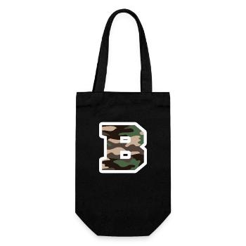 lettre B camouflage militaire-idée cadeau - Sac à bouteille - noir - Devant