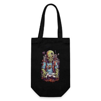 Zombie Gamer Ultimate Halloween Gaming Design - Gift Bag for Bottles - black - Front