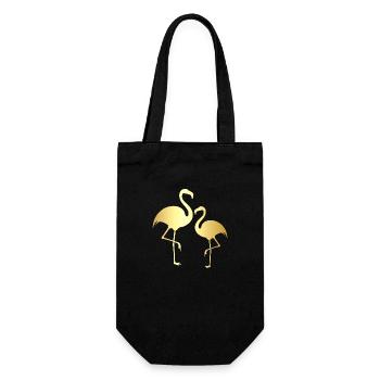 Flamingo doré - Sac à bouteille - noir - Devant