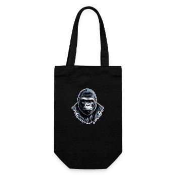 gorille avec chaine en or - Sac à bouteille - noir - Devant