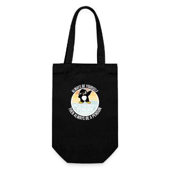 Sei immer du selbst, es sei denn, du kannst ein Pinguin sein - Geschenkbeutel für Flaschen - Schwarz - Vorne