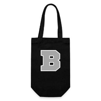 Buchstabe b sport - Geschenkbeutel für Flaschen - Schwarz - Vorne