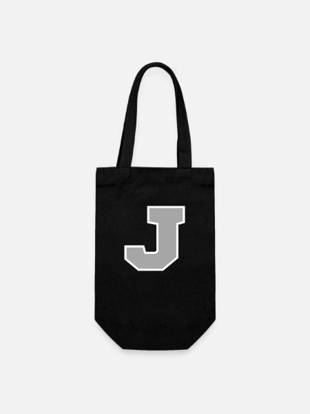 Buchstabe j sport - Geschenkbeutel für Flaschen - Schwarz