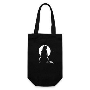 Katze, katzenmotiv, süße, geschenk, geschenkideen - Geschenkbeutel für Flaschen - Schwarz - Vorne