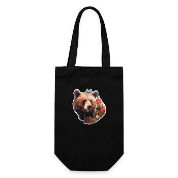Bear in the wild - Gift Bag for Bottles - black - Front