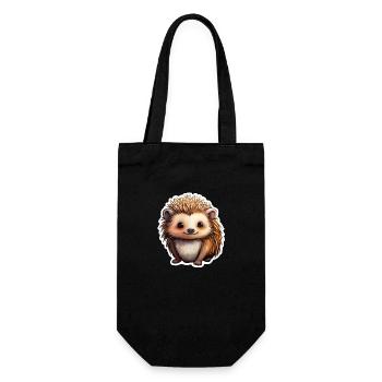 Hérisson enfantin - Sac à bouteille - noir - Devant
