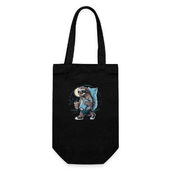 Sloth Sleepwalker - Geschenkbeutel für Flaschen - Schwarz - Vorne