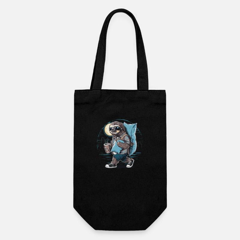 Sloth Sleepwalker - Geschenkbeutel für Flaschen - Schwarz