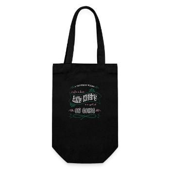 cool funny sayings happy art weightless - Gift Bag for Bottles - black - Front