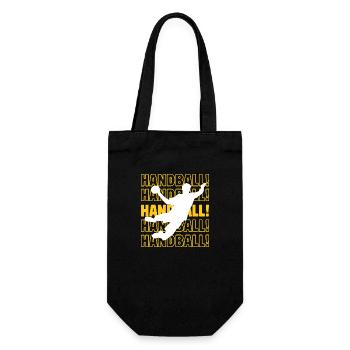 Handball Handball Handball - Geschenkbeutel für Flaschen - Schwarz - Vorne