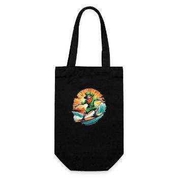 Surf de trèfle de la Saint-Patrick - Sac à bouteille - noir - Devant