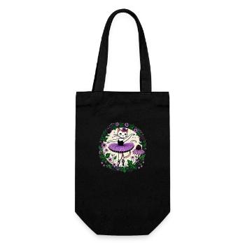 Cute Ballerina Kitty - Gift Bag for Bottles - black - Front