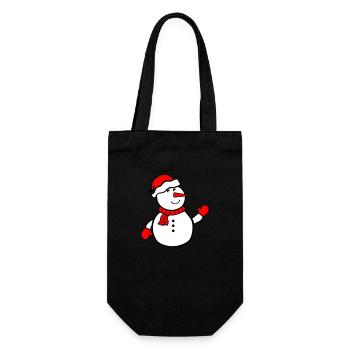 bonhomme de neige - Sac à bouteille - noir - Devant
