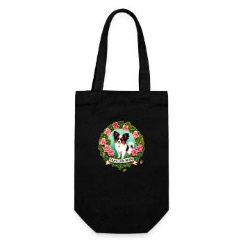 Papillon Mama - Geschenkbeutel für Flaschen - Schwarz - Vorne