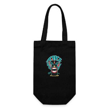 Masque Tiki qui a la bouche qui fume - Sac à bouteille - noir - Devant