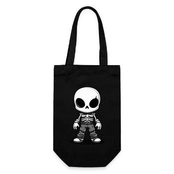 Skelett Comic Halloween - Geschenkbeutel für Flaschen - Schwarz - Vorne