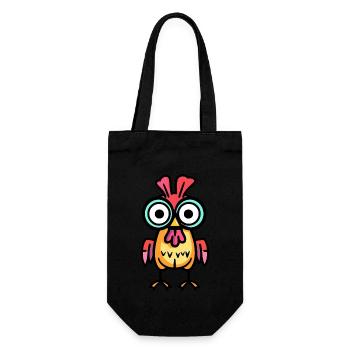 Huhn Halloween Comic Lustig - Geschenkbeutel für Flaschen - Schwarz - Vorne
