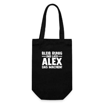 Alexander Alexandra Alexa Alex - Geschenkbeutel für Flaschen - Schwarz - Vorne