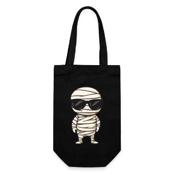 Mumie Halloween Cool - Geschenkbeutel für Flaschen - Schwarz - Vorne