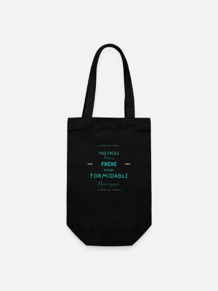 Frère formidable mais je gère - Sac à bouteille - noir