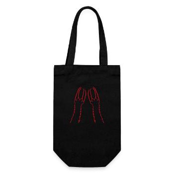 Cats, Claws, Paws, Paws, Claws, Scratches, Stripes - Gift Bag for Bottles - black - Front