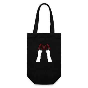 Cats, Claws, Paws, Paws, Claws, Scratches, Stripes - Gift Bag for Bottles - black - Front