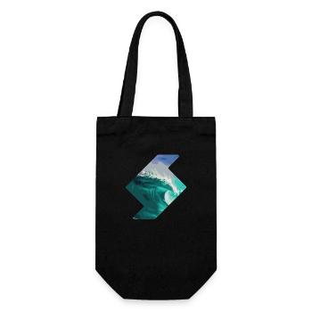 Ocean wave - Gift Bag for Bottles - black - Front