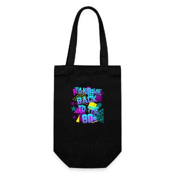 Take Me Back to 80's - Geschenkbeutel für Flaschen - Schwarz - Vorne