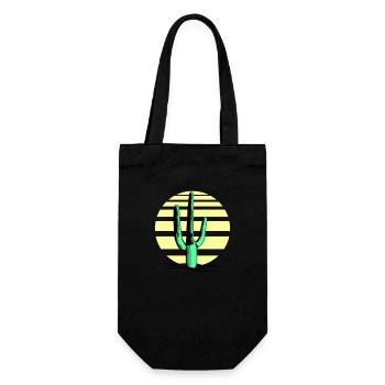 Cactus Desert Sunset Evening Night Cacti - Gift Bag for Bottles - black - Front