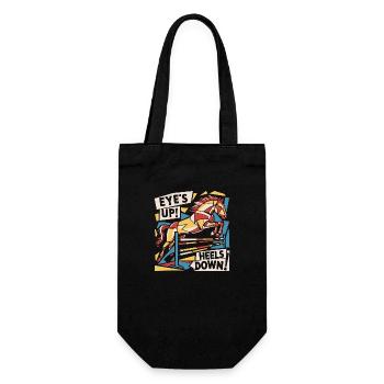 Eyes up, heels down - Gift Bag for Bottles - black - Front