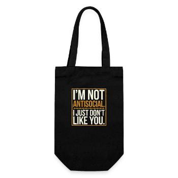 Keep your distance – honest opinion - Gift Bag for Bottles - black - Front