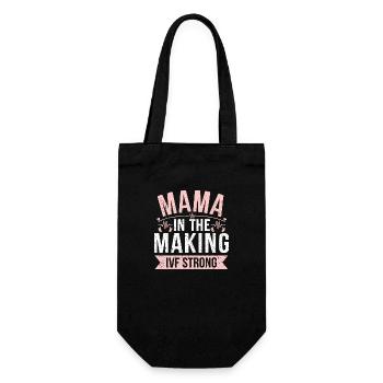 Strong mom in the making - Gift Bag for Bottles - black - Front