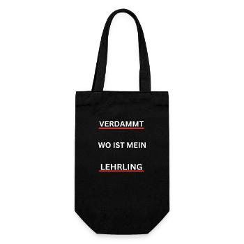 VERDAMMT WO IST MEIN LEHRLING 1 - Geschenkbeutel für Flaschen - Schwarz - Vorne