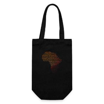 Africa Textshirt - Geschenkbeutel für Flaschen - Schwarz - Vorne
