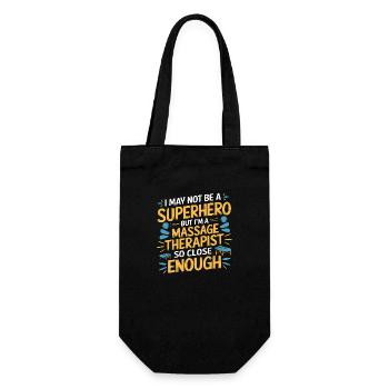Humorous design for massage therapists - Gift Bag for Bottles - black - Front