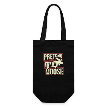 Moose love with wit - Gift Bag for Bottles - black - Front