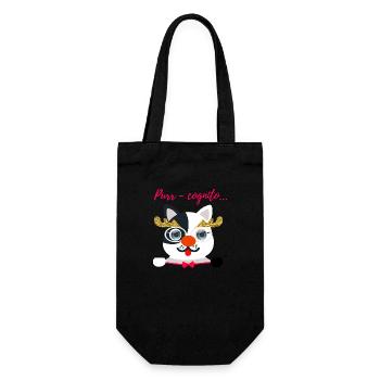 Ce mystérieux chat aux yeux bleus. - Sac à bouteille - noir - Devant