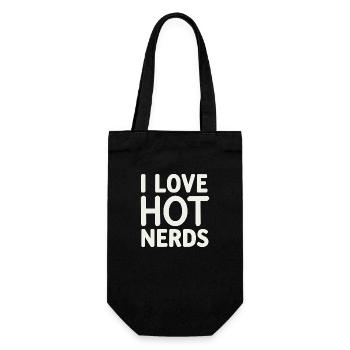 I Love Hot Nerds 16 - Geschenkbeutel für Flaschen - Schwarz - Vorne