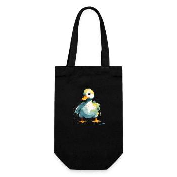 Ente - Geschenkbeutel für Flaschen - Schwarz - Vorne