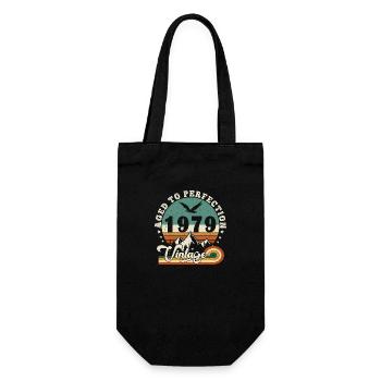 Aged to perfection 1979 Retro -Edition 2025. - Gift Bag for Bottles - black - Front