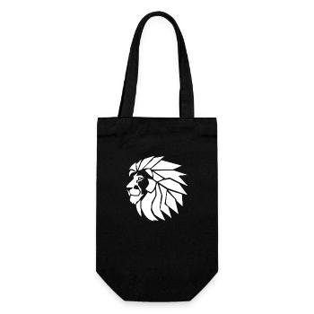 Majestic Lion Silhouette - Gift Bag for Bottles - black - Front