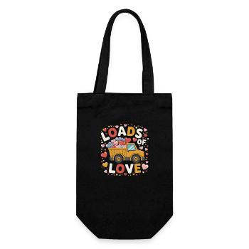 Truck heart Valentines Day - Gift Bag for Bottles - black - Front