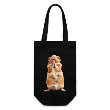 Meerschweinchen - Geschenkbeutel für Flaschen - Schwarz - Vorne