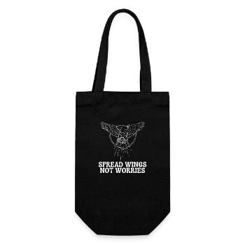 Spread Wings, Not Worries - Gift Bag for Bottles - black - Front