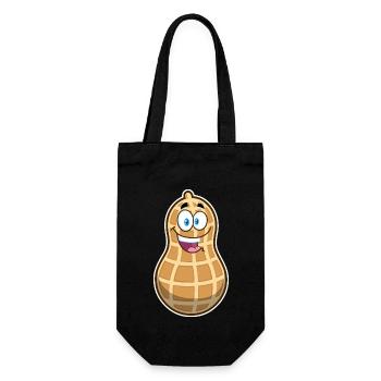 Nuss Faschingskostüm Kostüm Erdnüsse Erdnuss - Geschenkbeutel für Flaschen - Schwarz - Vorne
