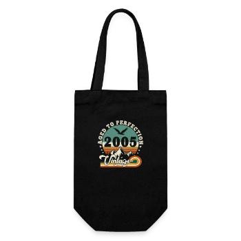 Bis zur Perfektion gereift 2005 Retro -Edition 2025. - Geschenkbeutel für Flaschen - Schwarz - Vorne