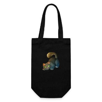 Cat 5 - Gift Bag for Bottles - black - Front